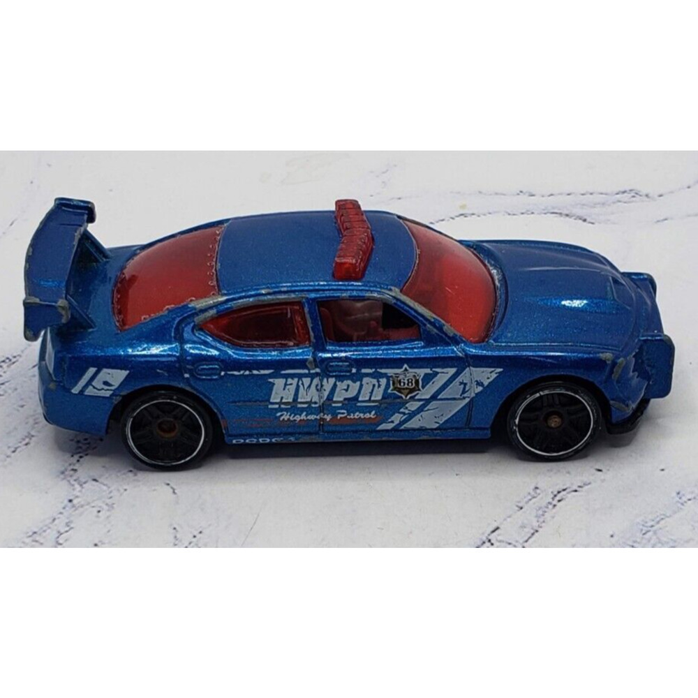 Hot Wheels 2016 Police Pursuit Dodge Charger Drift Blue Highway Patrol Car